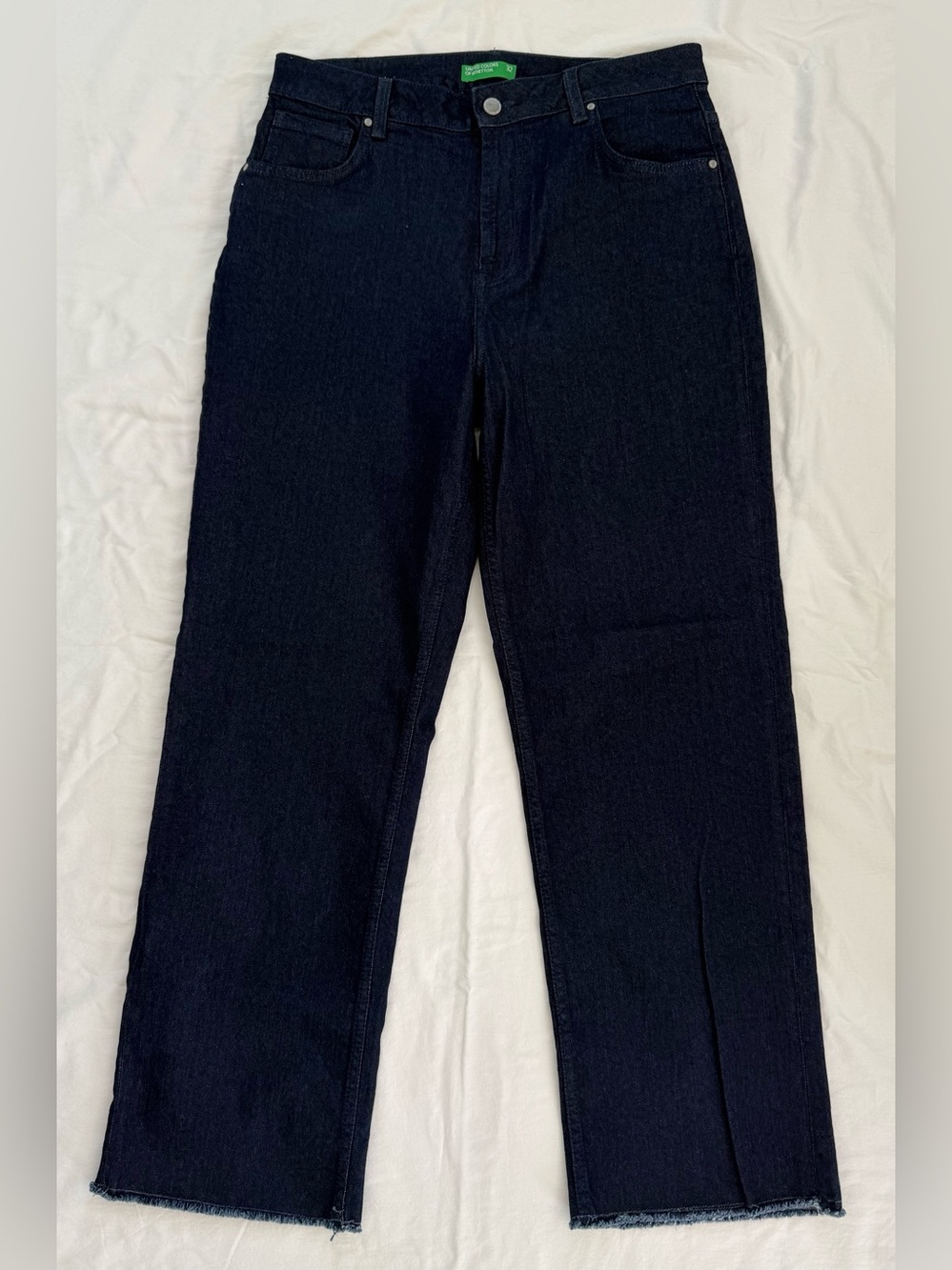 United Colors of Benetton Tennis Club‎ Embroidered Jeans Size 32 Dark Wash